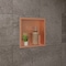 Alfi Brand 12" x 12" Brushed Copper PVD Stainless Steel Square Single Shelf Shower Niche ABNP1212-BC - alternate 1
